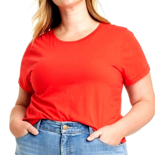 Women's Shrunken Short Sleeve T-Shirt - Universal Thread Red 4X