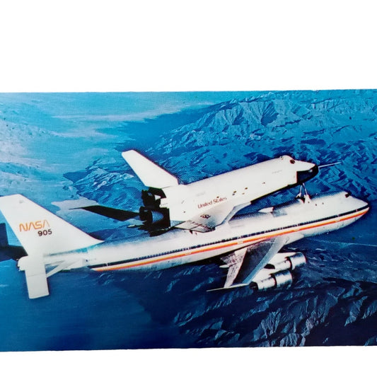 NASA 747 Carries Space Shuttle Enterprise Final Approach & Landing 3-1/2 x 5-3/8