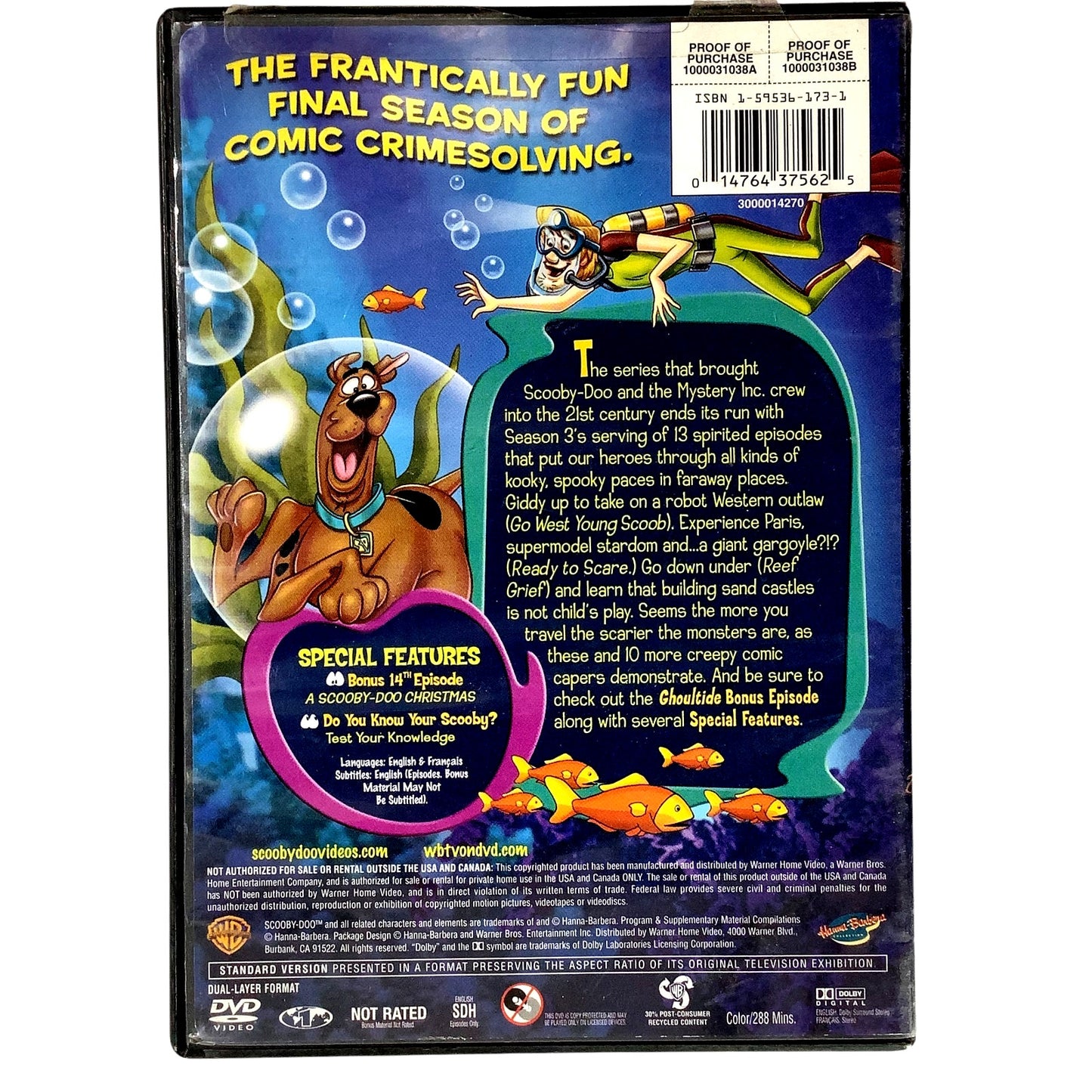 What's New Scooby-Doo?: Season 3 [DVD 2-Disc Set 2008] 288 Minutes of Animation