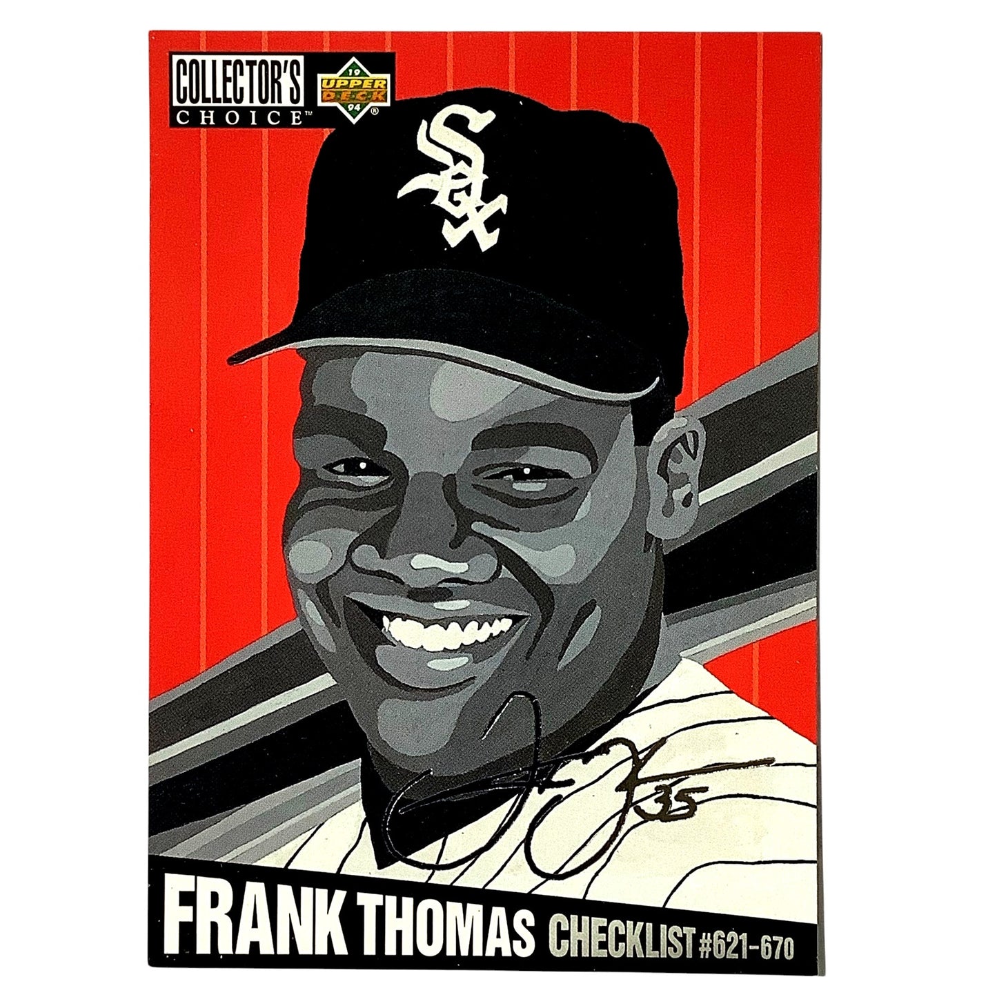 1994 Upper Deck Checklist #621-670, Frank Thomas, Limited Silver Signature, #327