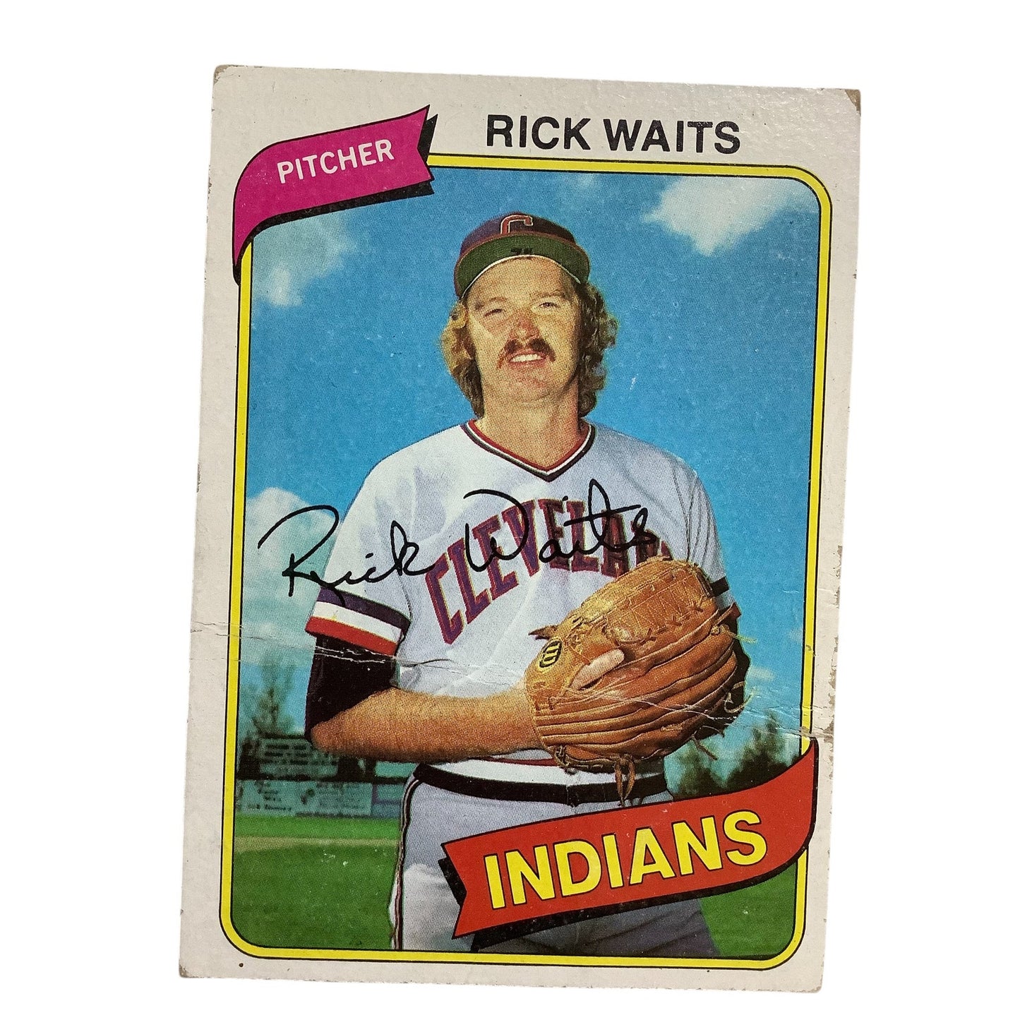 Rick Waits, Cleveland Indians, 1988 TOPPS Baseball Card 168 ,VG