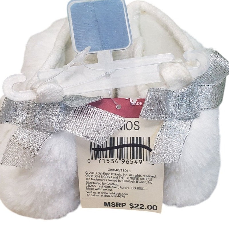 Oshkosh B'gosh Baby Girls' Size 0-3 Months Faux Fur Winter Shoes, Booties, NWT