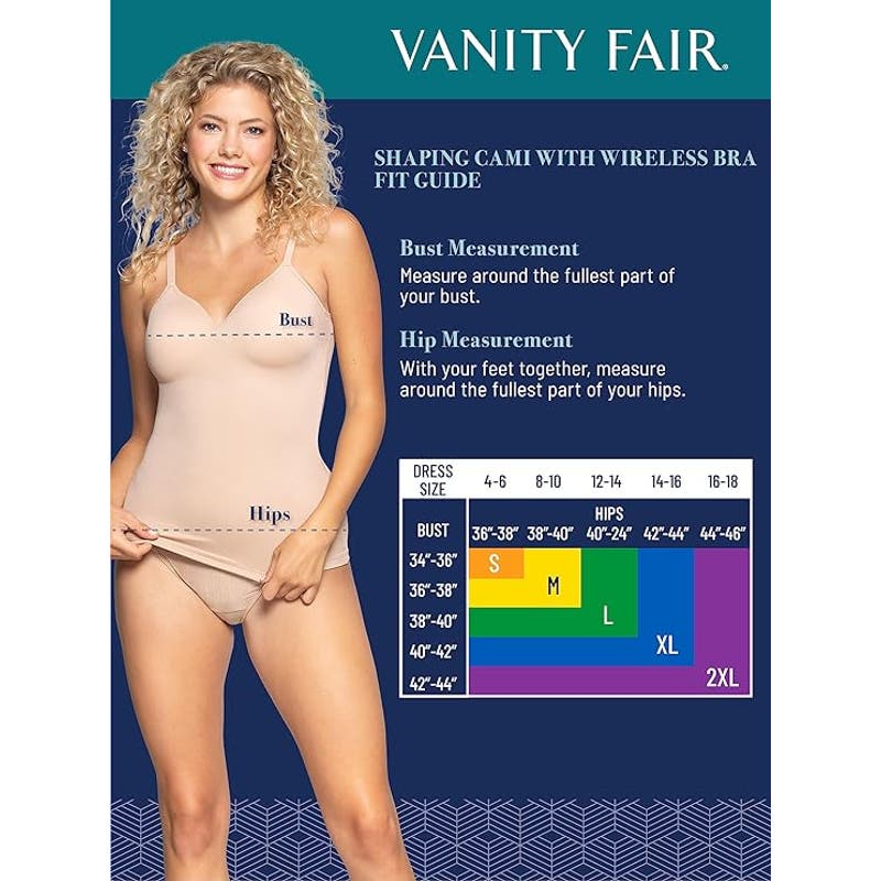 Vanity Fair Women's All Over Smoothing Shapewear Tummy Control: Top, L (12-14)