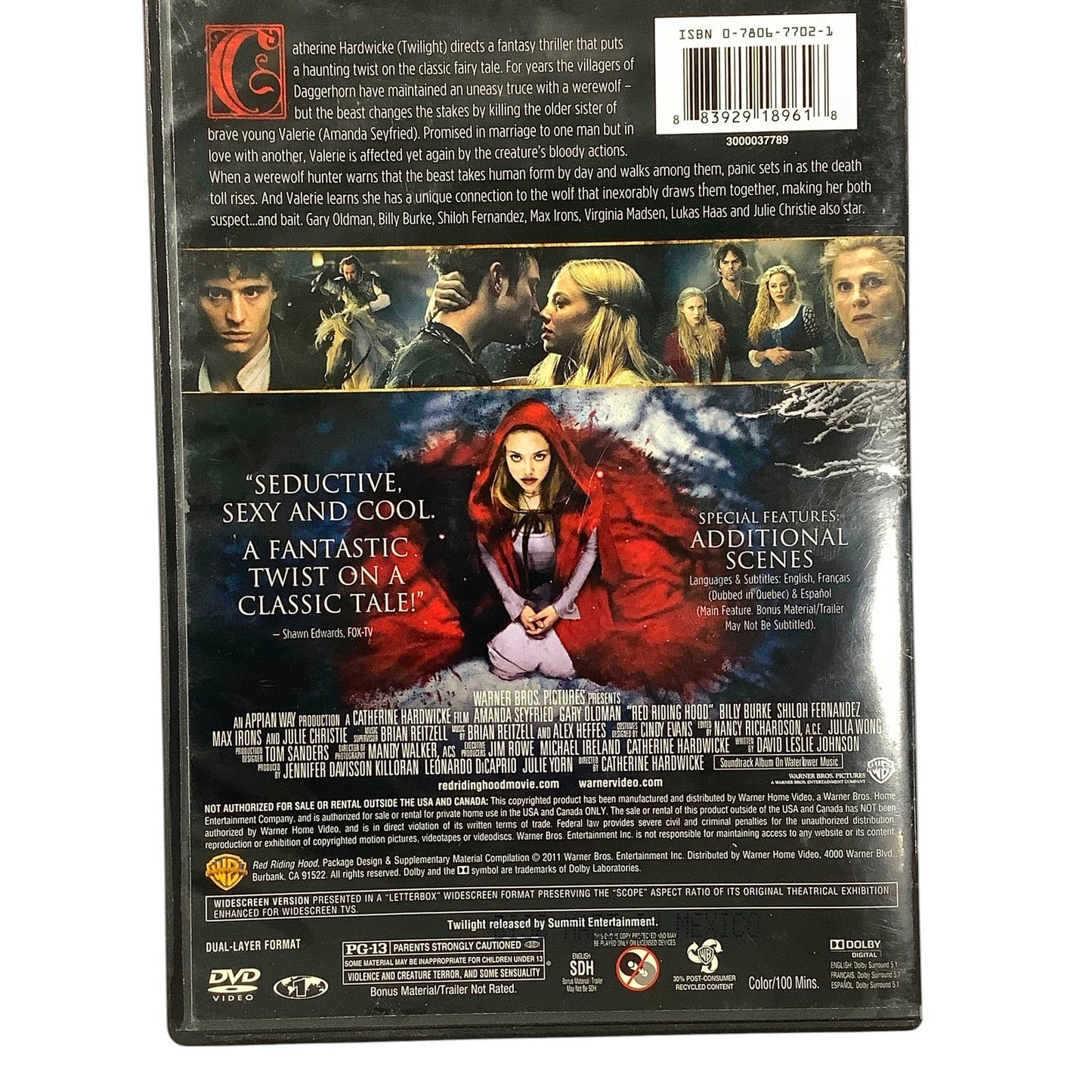 Red Riding Hood (DVD 2011) 100 Minutes of Science Fiction & Fantasy, Horror