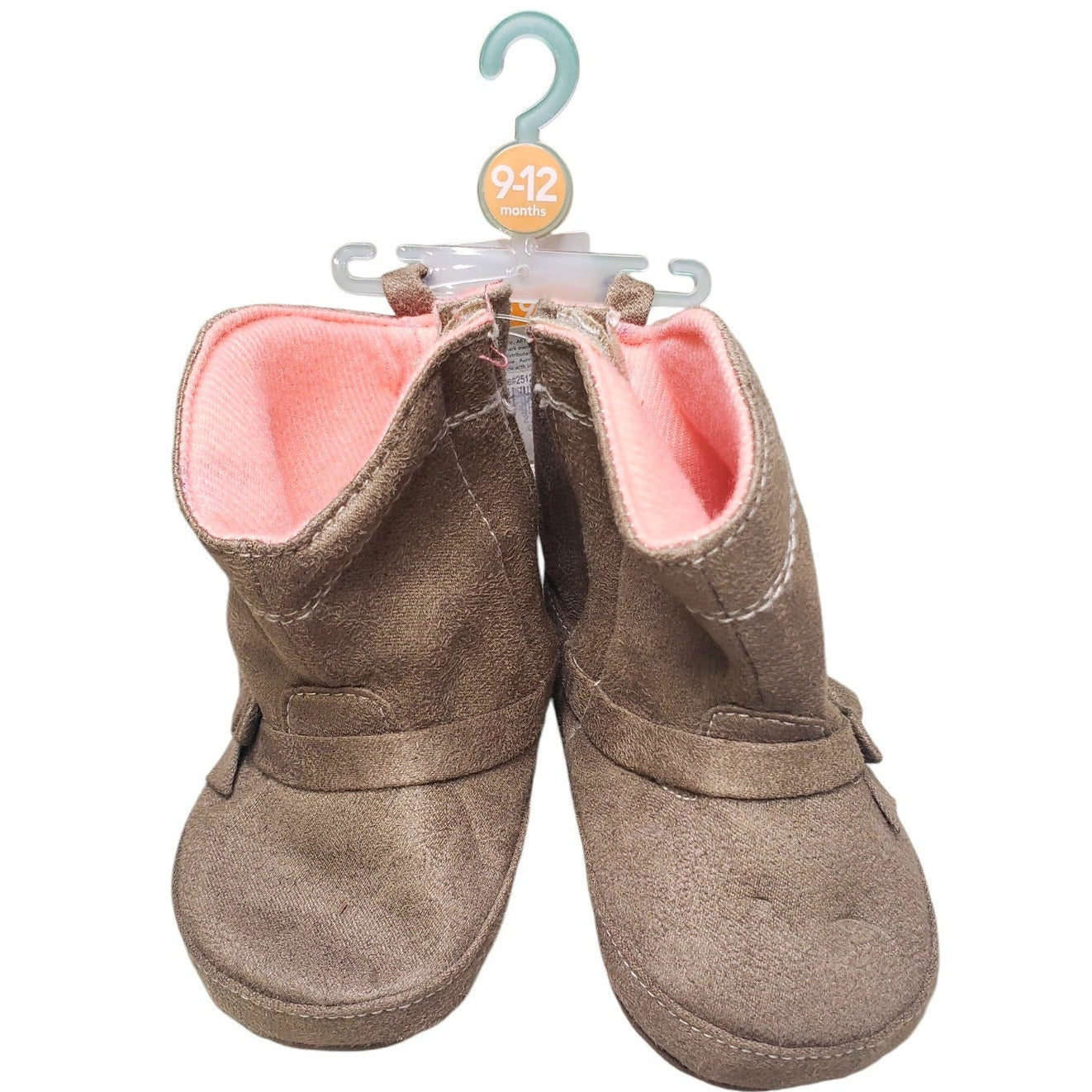 CARTER'S Baby Girls' Size 9-12 Months Tan w/ Peach Interior Boots, 9-12M, NWT