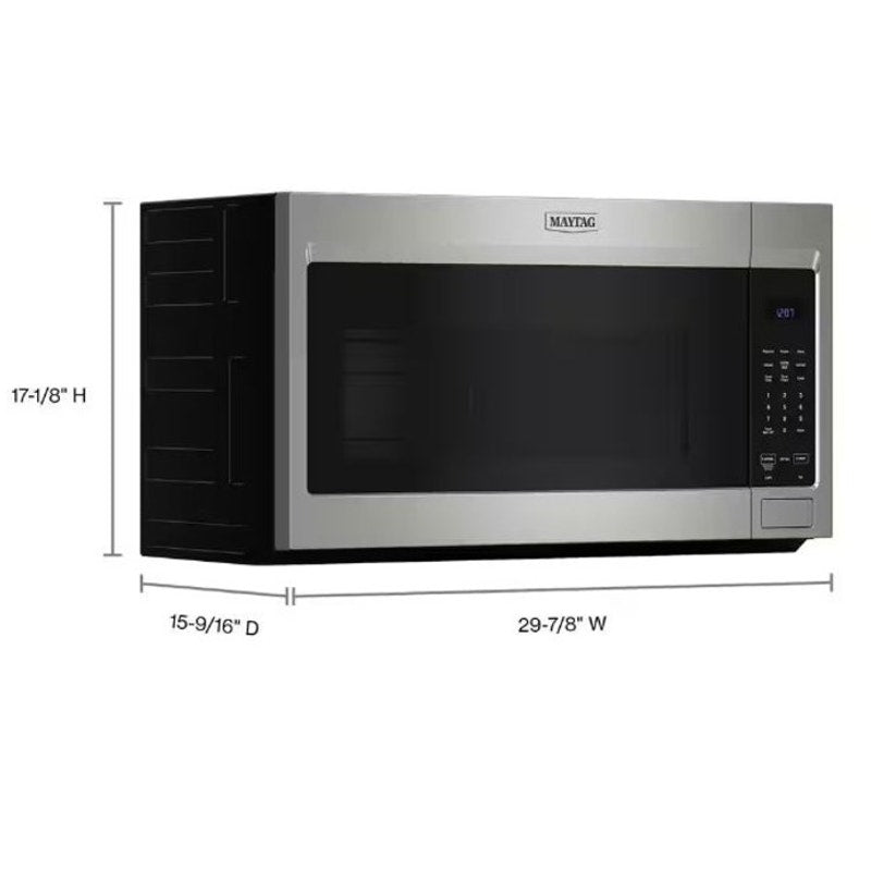 Maytag 30 in. 1.7 cu. ft. Over-the-Range Microwave in Fingerprint Resistant Stainless Steel with Non-Stick Interior Coating, NIB [Local Pickup $200.00]