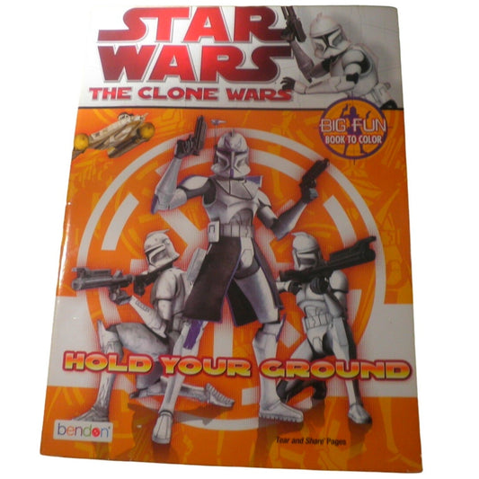Star Wars the Clone Wars Coloring Book, Hold Your Ground Paperback,  Made in USA