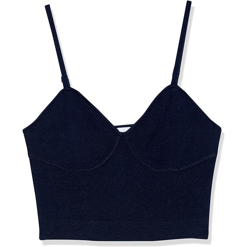 The Drop Women's Catalina Sweater Bralette, Navy, L (12-14)