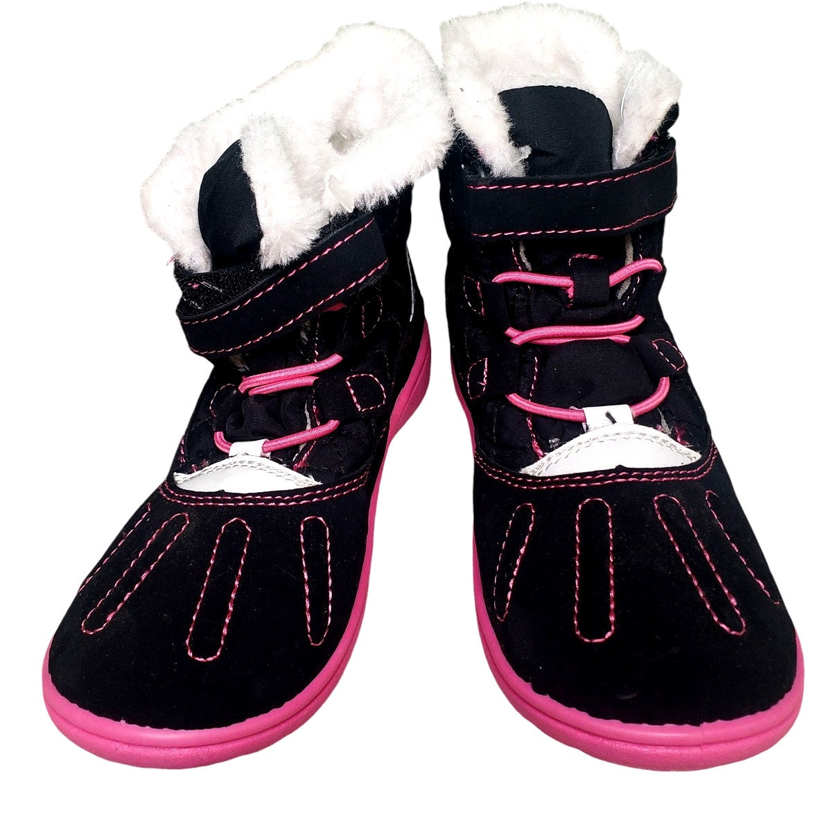 OshKosh B’gosh Toddler Slip-On Branch-CR Winter Boots, Black/Pink Size 12