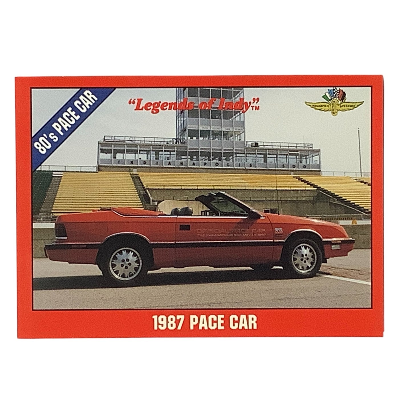 1987 Indianapolis Pace Car -Chrysler LeBaron, 1992 Legends of Indy, Card 54, NM+