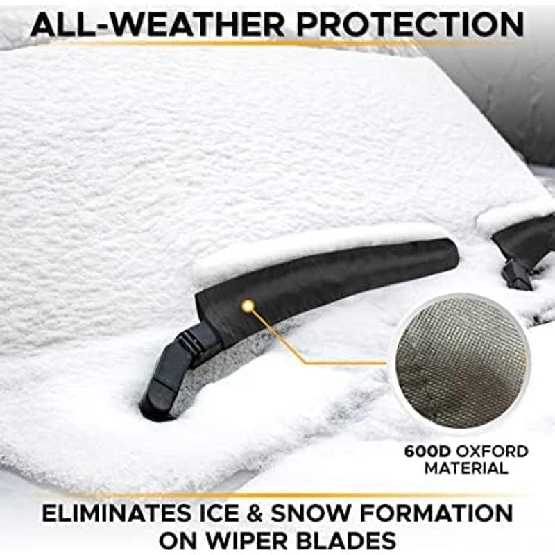 EcoNour Side Mirror Snow Covers (2) & Wiper Blade Covers (2)- Fits most Vehicles