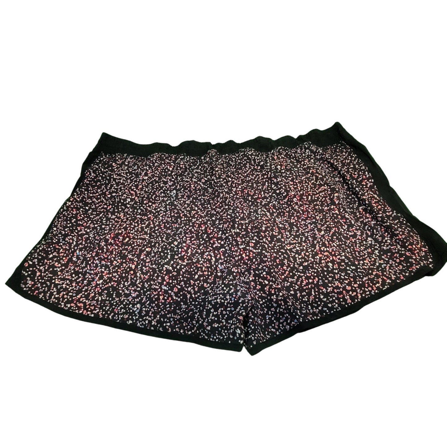 Women's 4" Stretch Woven Running Short, Black Confetti Print, XX-Large