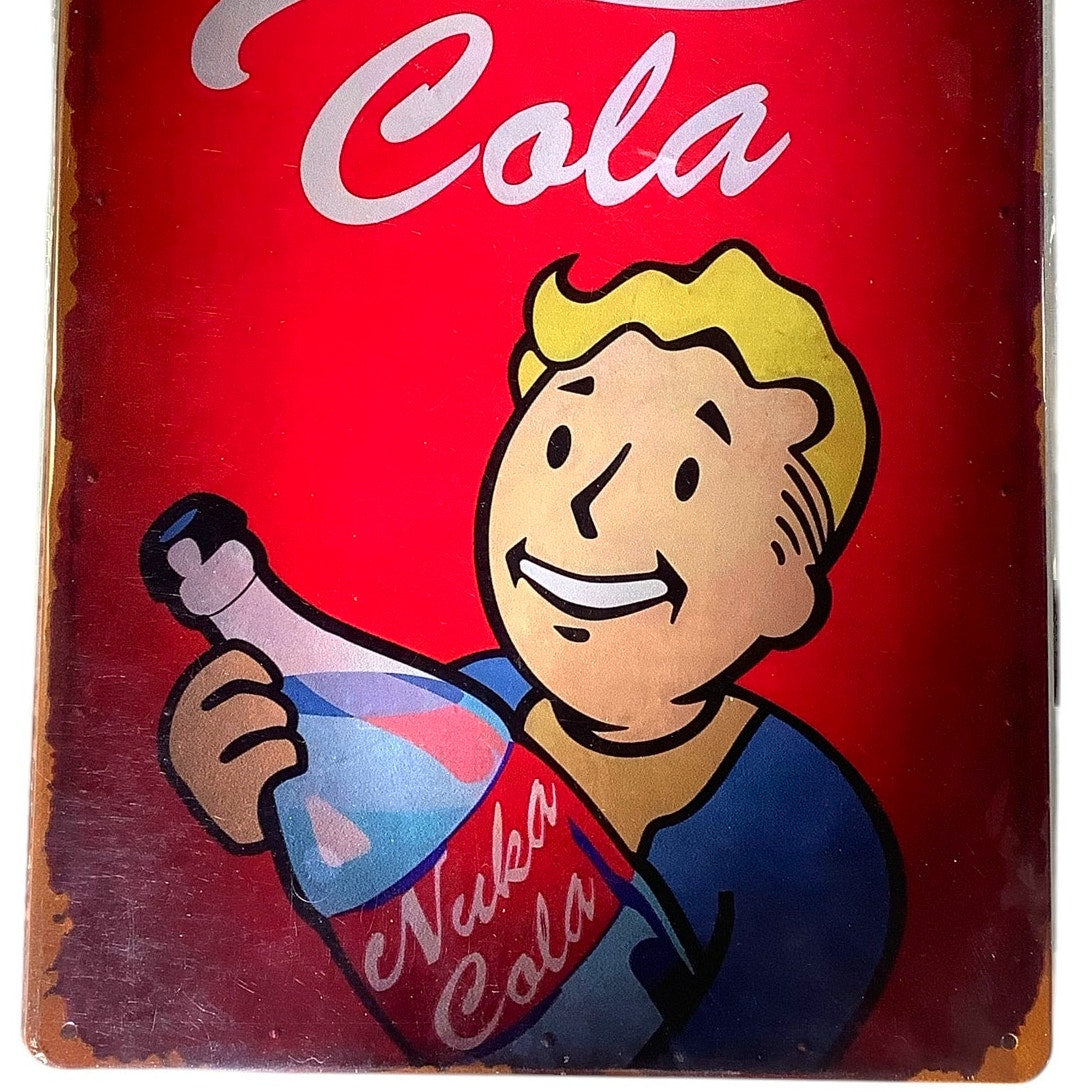 Fallout Nuka Cola, 8" x 12" Vintage Retro Metal Game Poster Sign