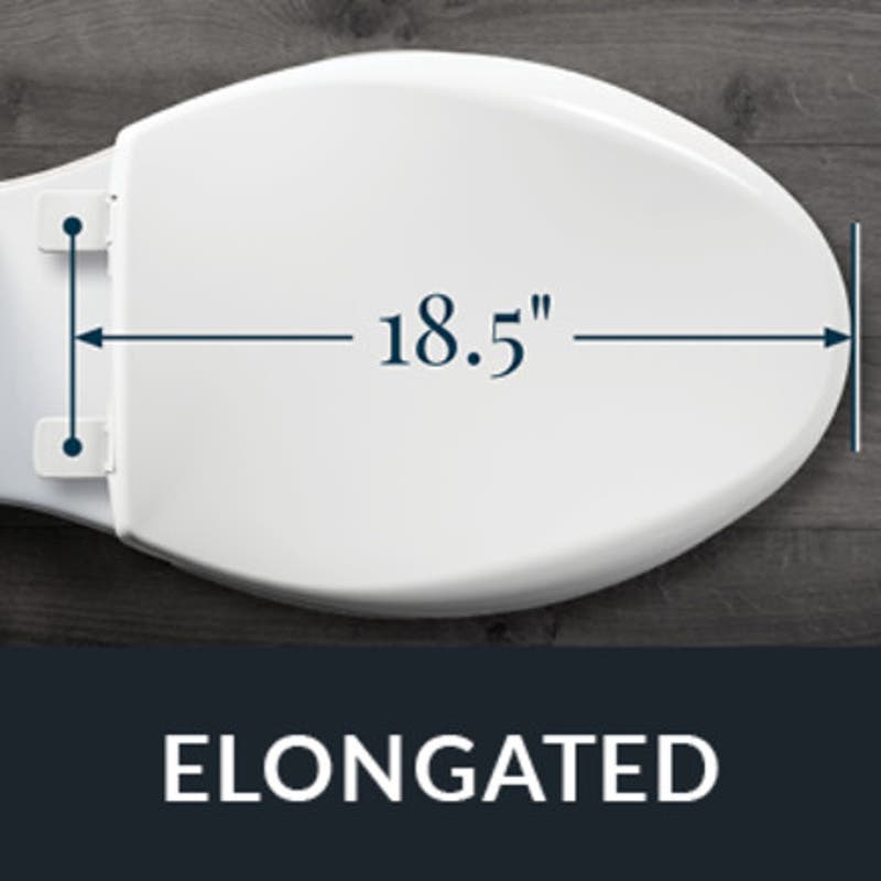 Round Closed Front Plastic Replacement Toilet Seat In White Eco-Friendly Product