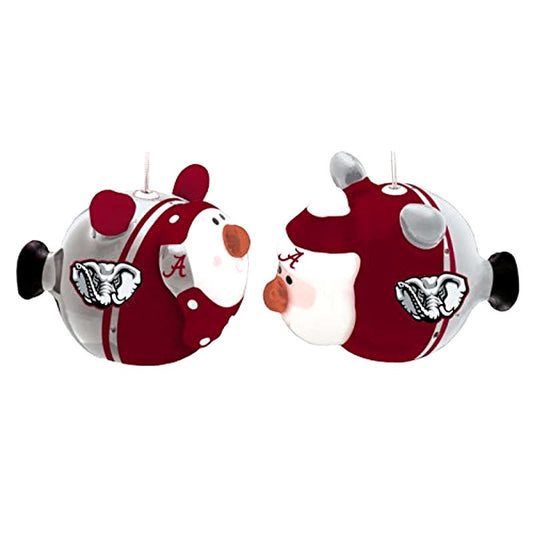 Alabama Crimson Tide NCAA Licensed LED Santa & Snowman Christmas Ornaments