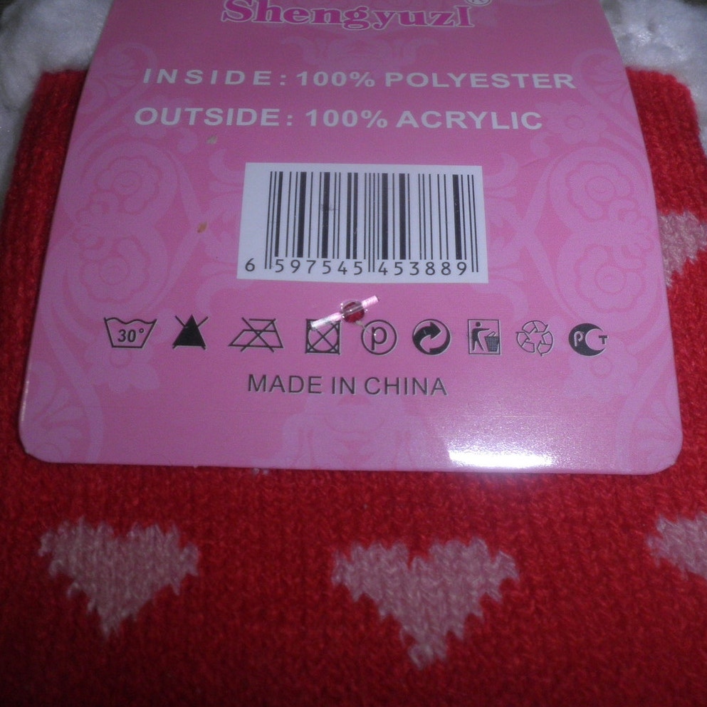 Kitty-Cat Gripper Socks, U.S. Youth 2-4.5, Fleece, Gripper House Sleep Socks