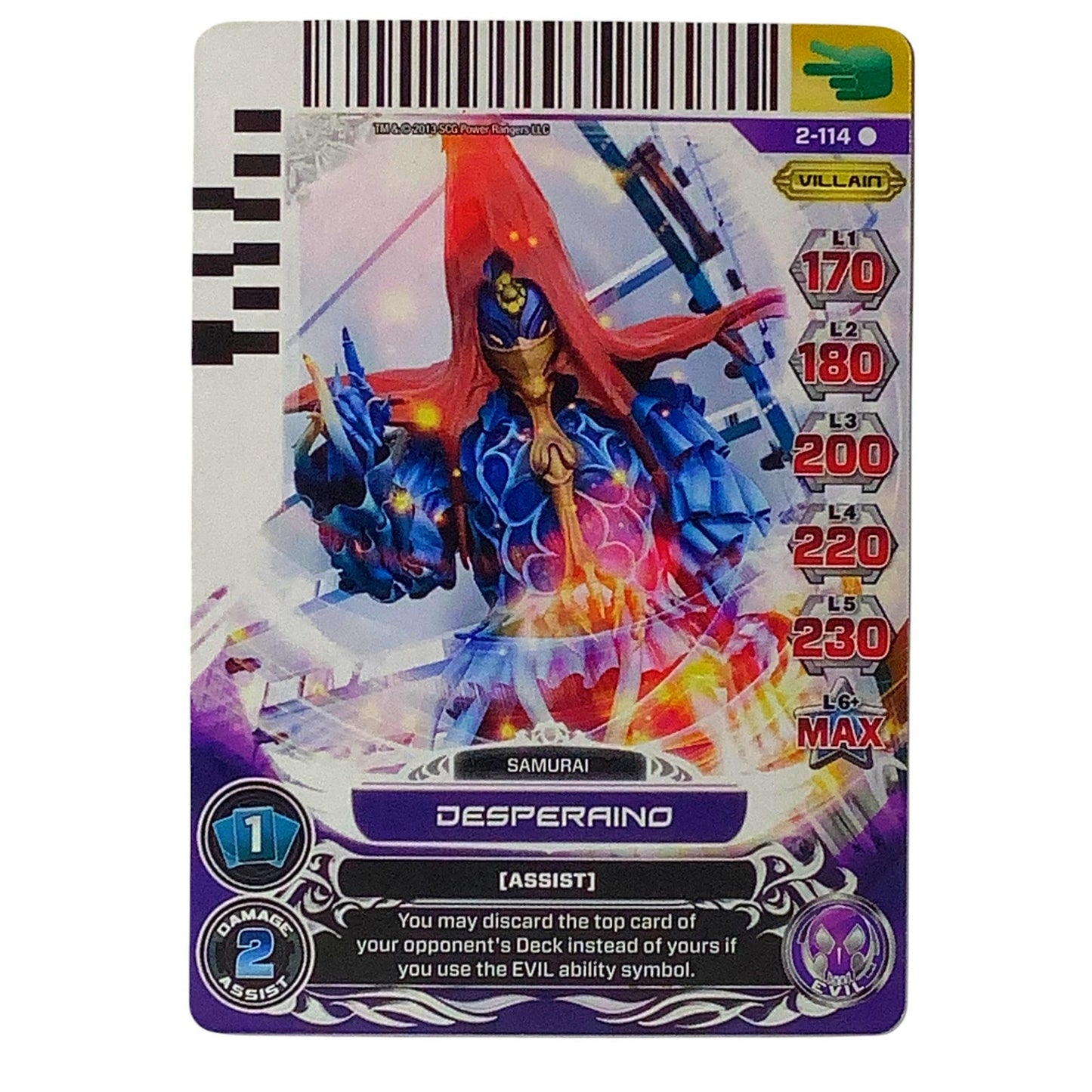 Desperaino [RARE] 2-114, Guardians of Justice Power Rangers 2013