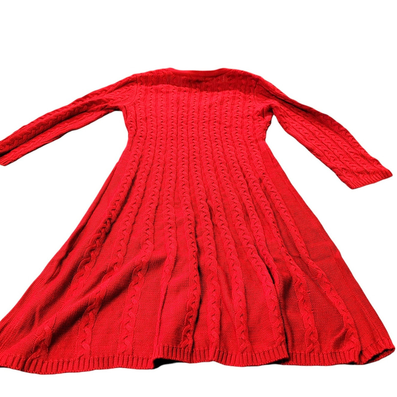 Jessica Howard Women's Cable Knit Mini Sweater Dress, Dark Pink (Red), SM (4-6)