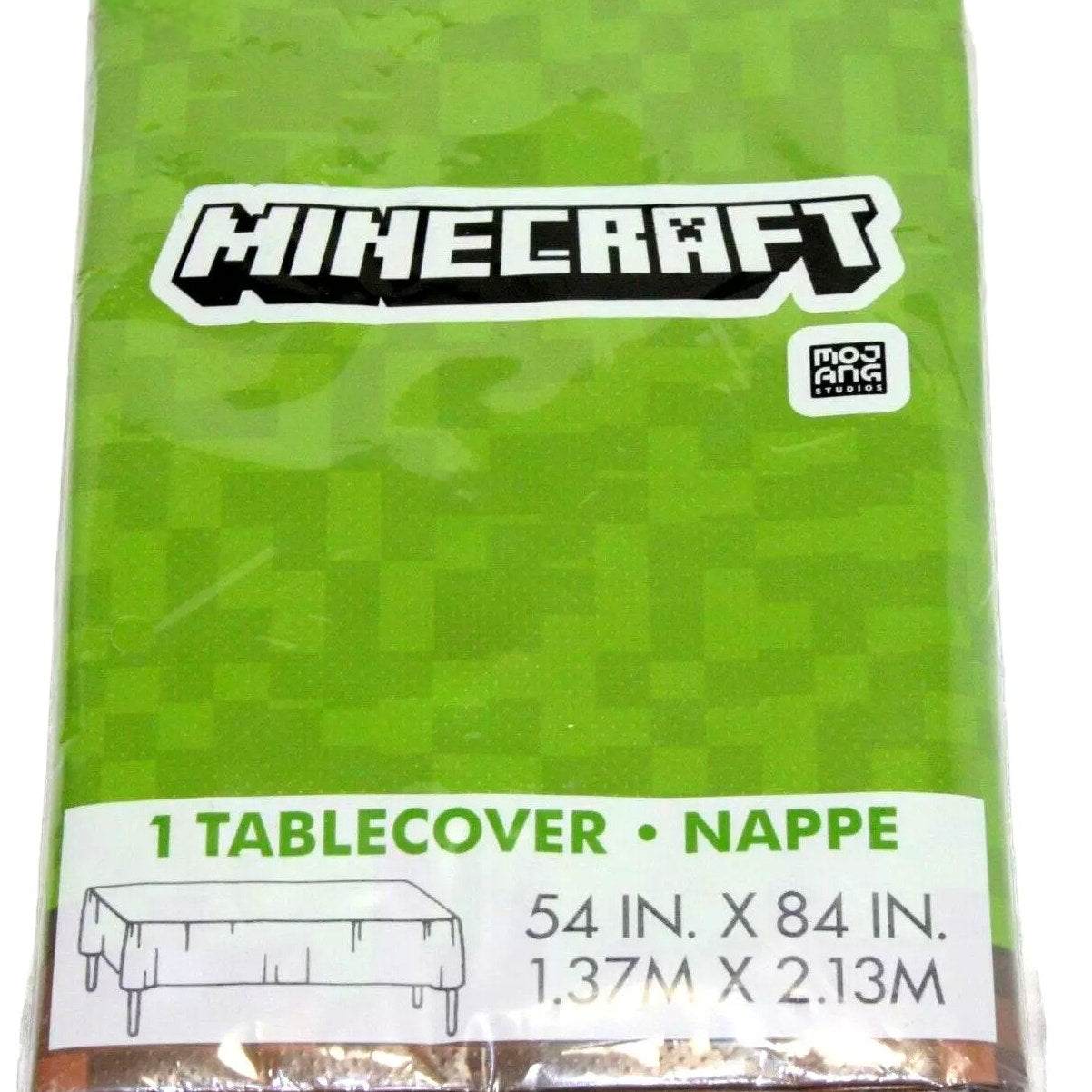 Minecraft 54" x 84" Nappe Tablecloth Tablecover, Great for Kids or Theme Parties