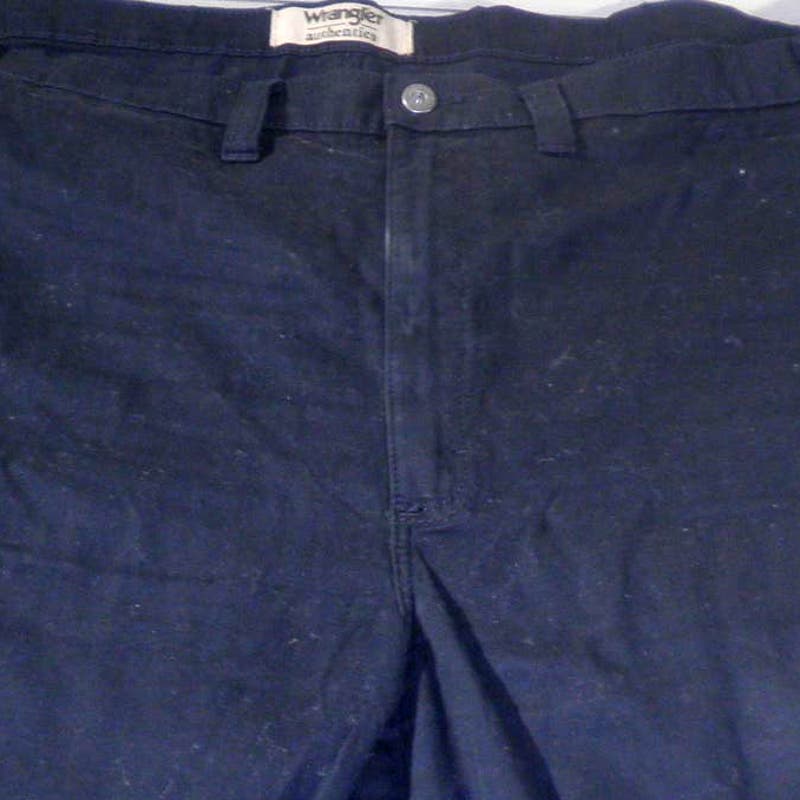 Wrangler Authentics Big & Tall 4X Relaxed Fit Cargo Pants, Black Twill 54W x 32L