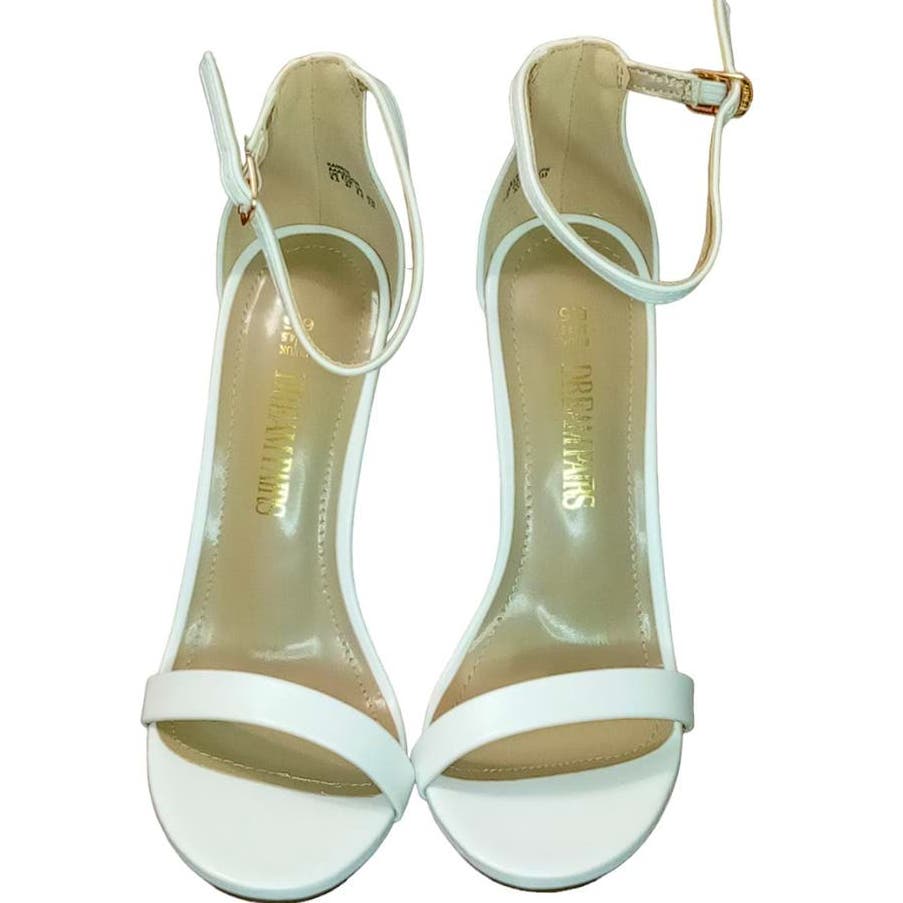 Women's Karrie High Stiletto Pump Heeled Sandals, White, 6.5B077Y5FKBM 196020385675