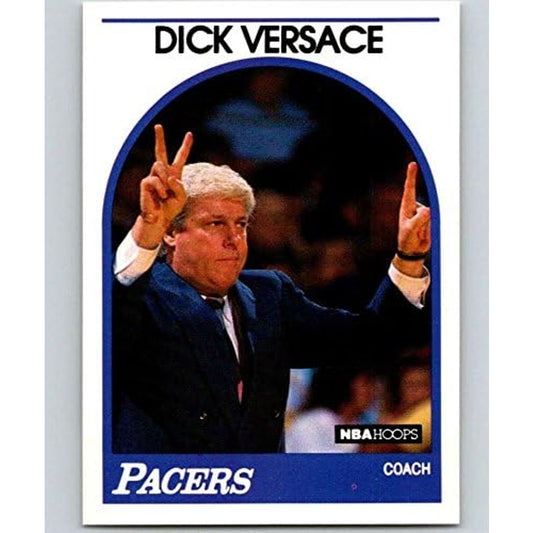 1989-90 NBA Hoops Basketball #292 Dick Versace Indiana Pacers, NM Condition