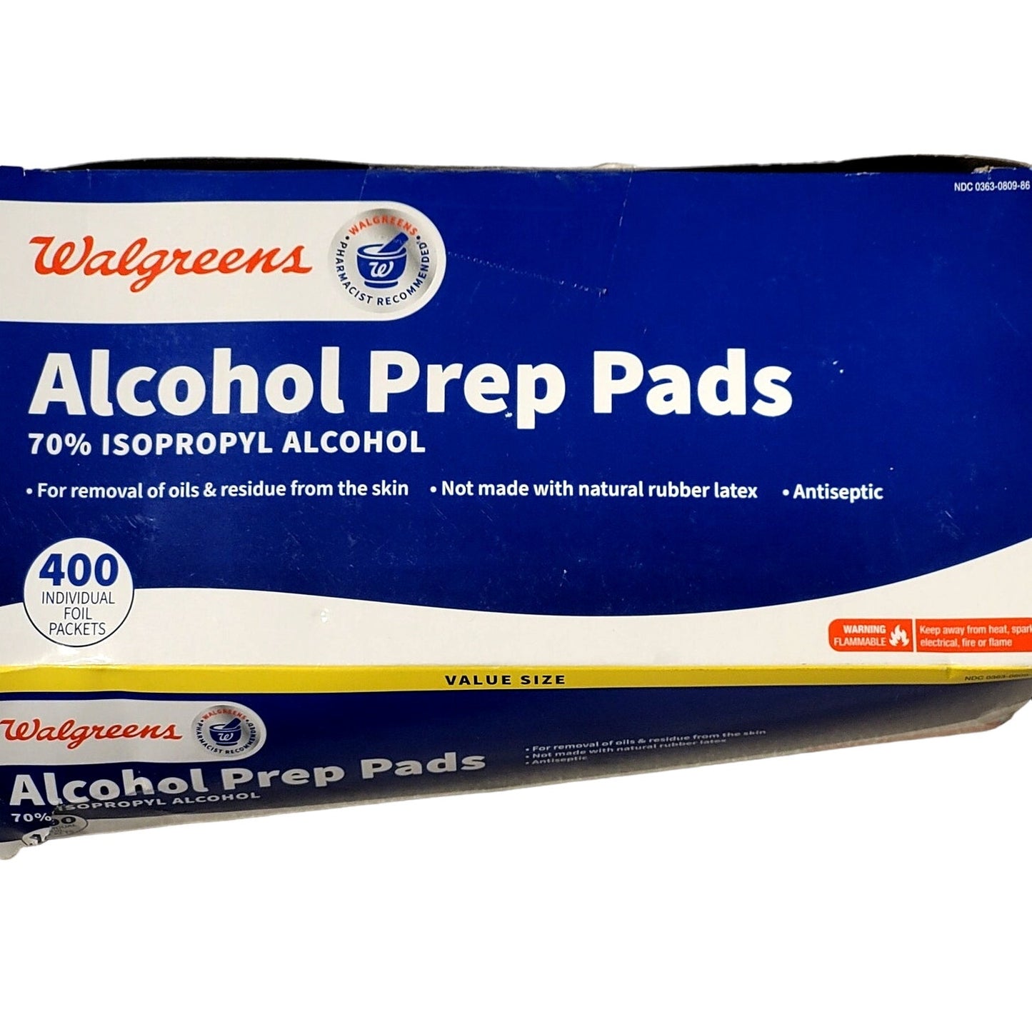 Walgreens Alcohol Prep Pads 400 CT Box