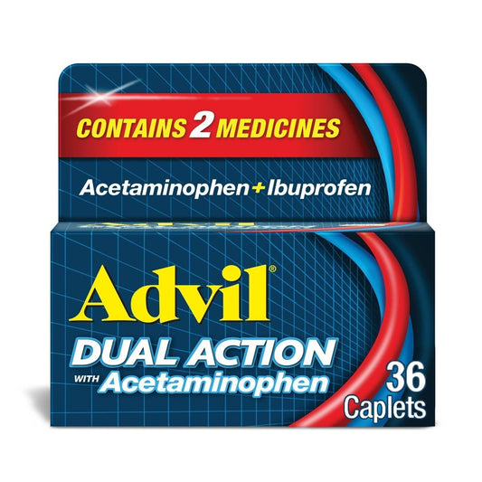 Advil Coated Caplets with Acetaminophen & Ibuprofen - 36 Ct, EXP. 05-31-2026