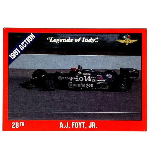 A.J. Foyt Jr. 28th Place Indy 500, 1991 Action, 1992 Legends of Indy, Card No.29