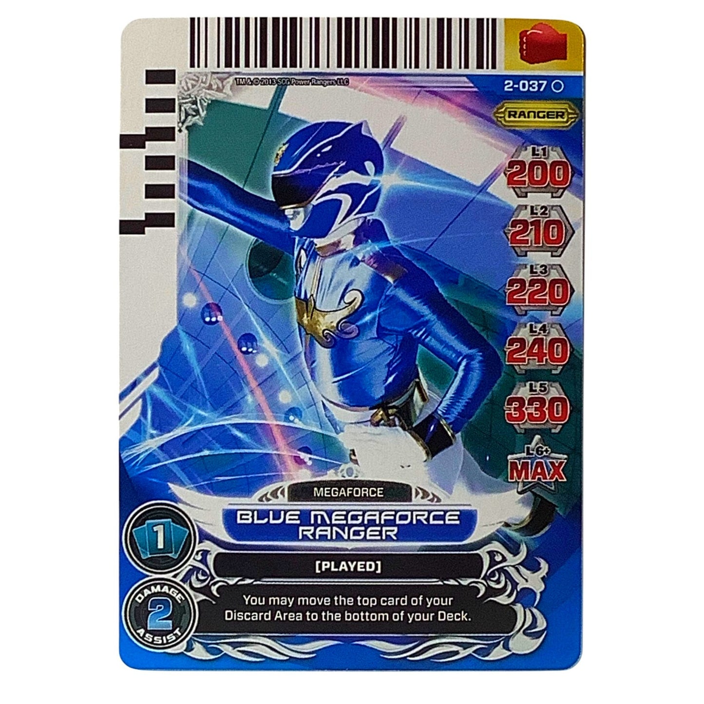 Blue Megaforce Ranger, Card 2-037, Guardians of Justice Power Rangers 2013