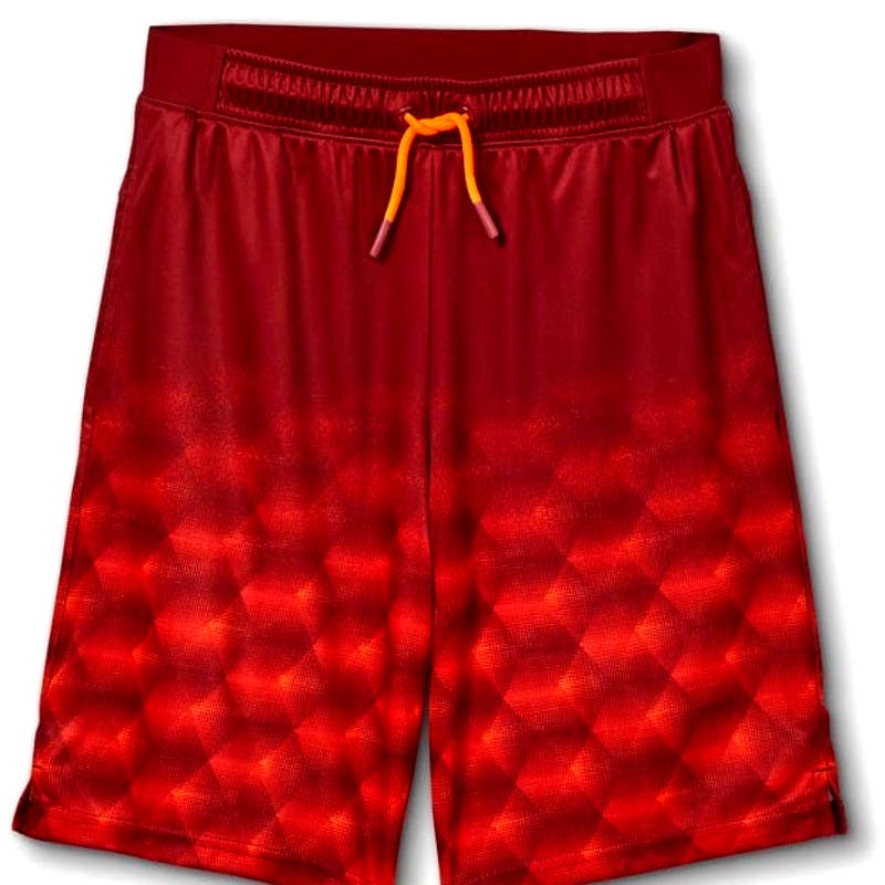 Boys' Geometric Ombre Performance Shorts, LG (12/14), Red - All in Motion