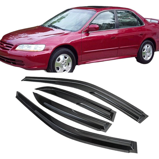 Window Visors for Honda Accord 4 Door Sedan 1998-2002, Rain Guards, Smoke, 4PCS