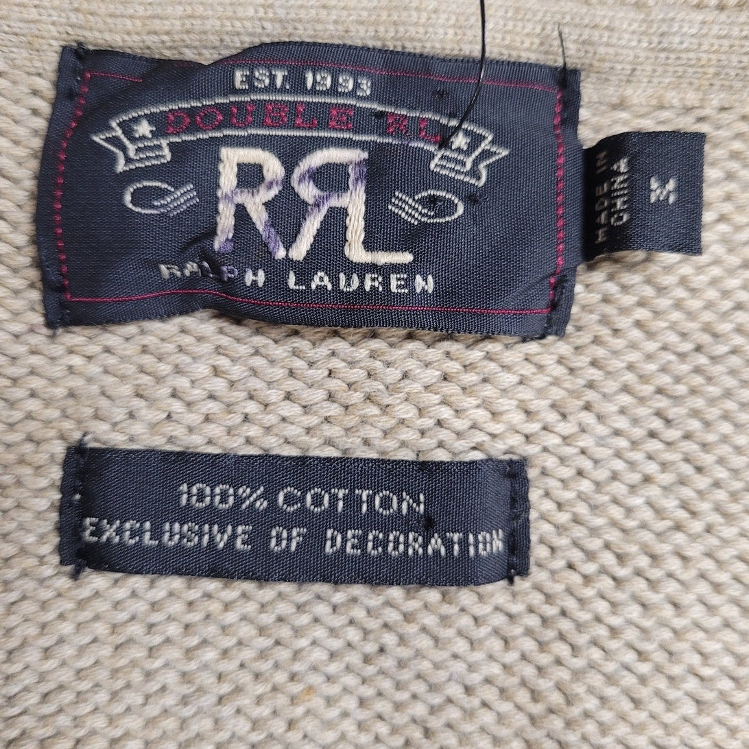 Ralph Lauren RRL Collection Men's Cotton V-Neck Sweater Vest, Cream, Med.