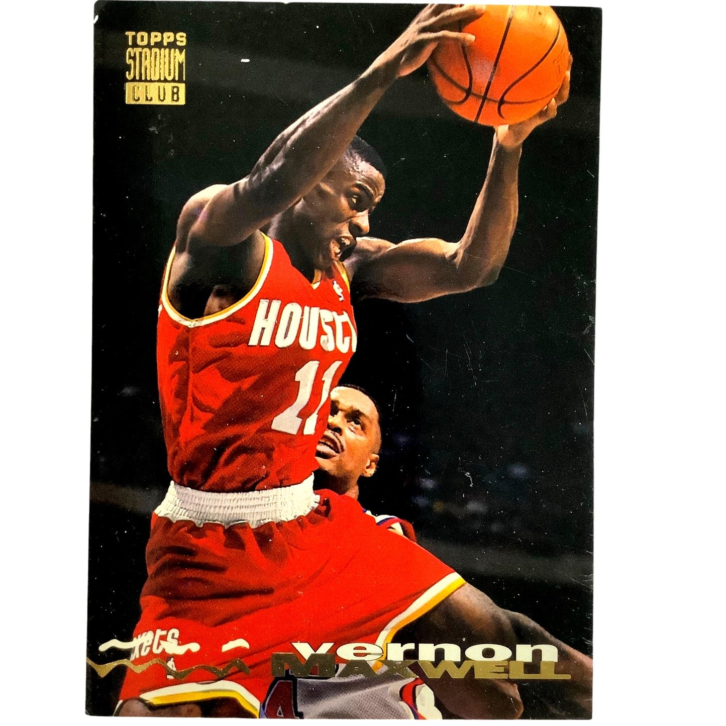 Vernon Maxwell, Rockets, 1993 Topps Stadium Club Collector's Card 156, EXC