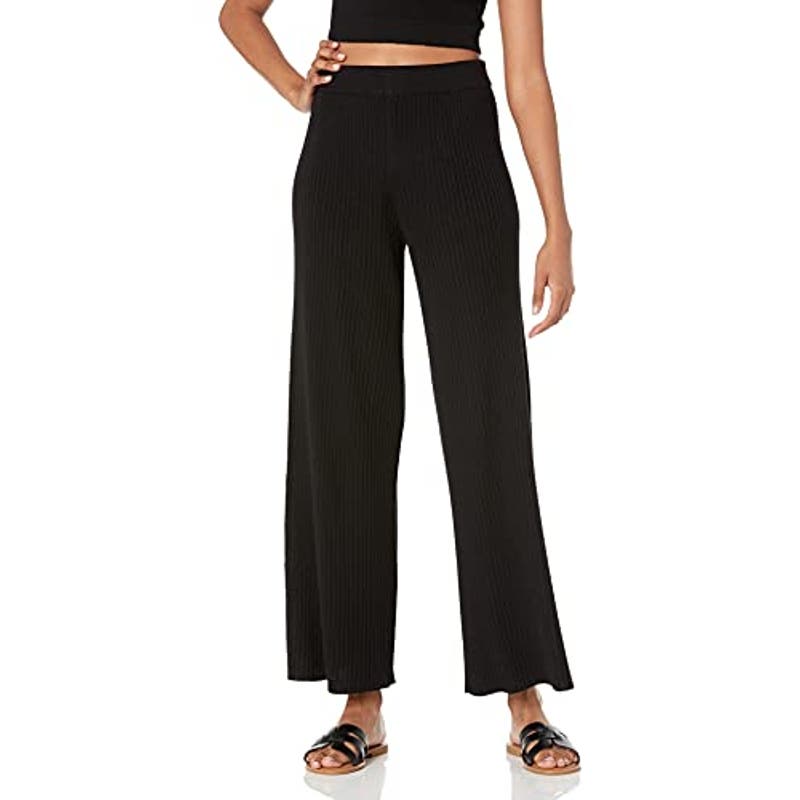 The Drop Women's Catalina Pull-On Rib Sweater Pant, Small (4-6), Black