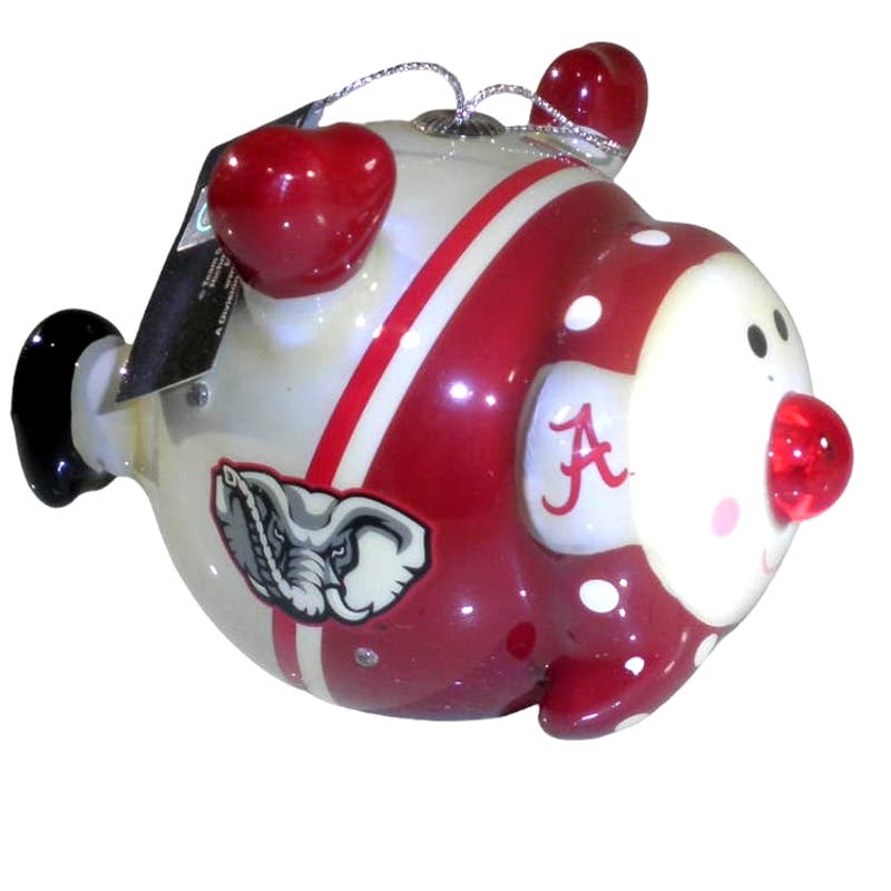 Alabama Crimson Tide NCAA Licensed LED Snowman Christmas Ornament