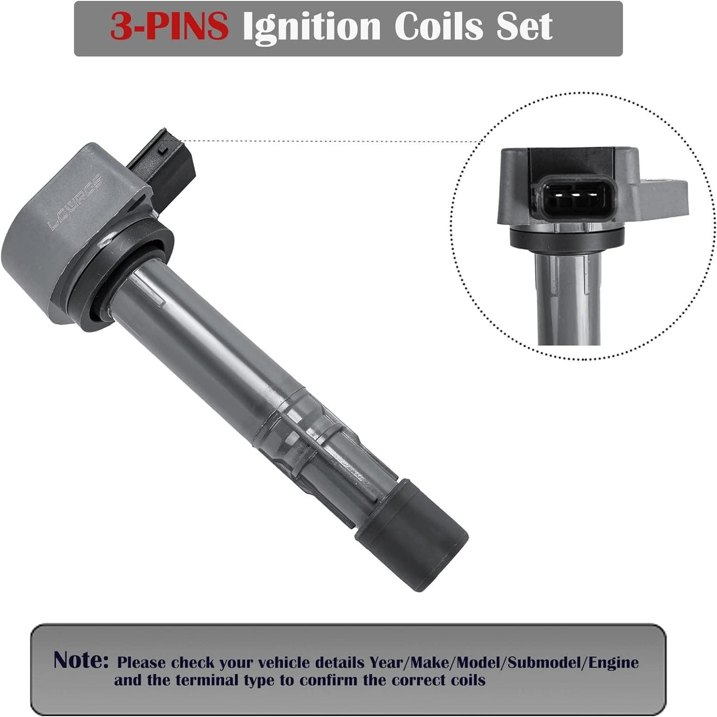 Set/6 Ignition Coils for 3.5 3.7 V6 Acura MDX, Ridgeline Pilot, Saturn VUE