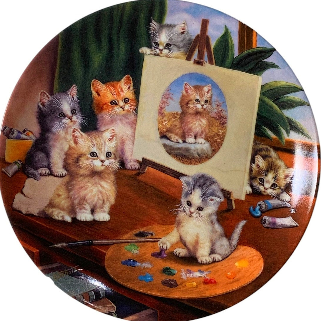 Collector's Plate: Sitting Pretty, Litter Rascals, J. Scholz, BradEx 1998