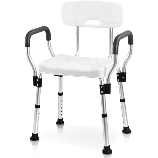 Sangohe Bath and Shower Chair,  Aluminum Frame, No Corrosion, Adjustable Height