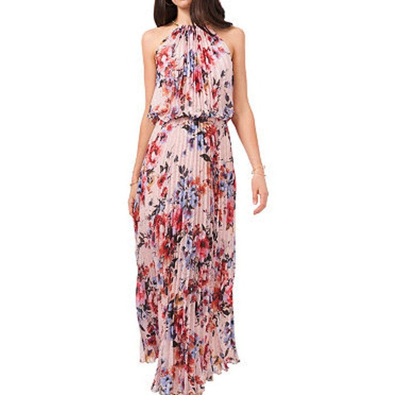 Sam And Jess Floral Sleeveless Evening Gown, Blush Coral, Size 18