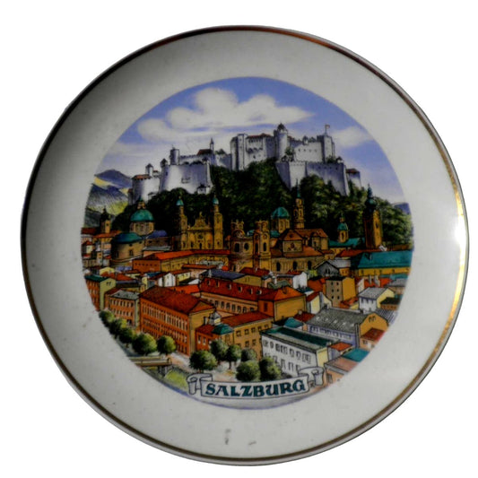 VTG Mozartstadt TK Porcelain Plate, 9-7/8"D, Fortress Hohensalzburg, Salzburg