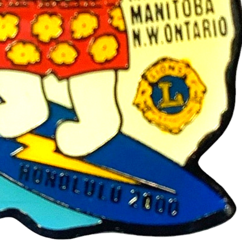 2000 Lions Club Int. Honolulu Snowman Surfing, Manitoba N.W. Ontario MN