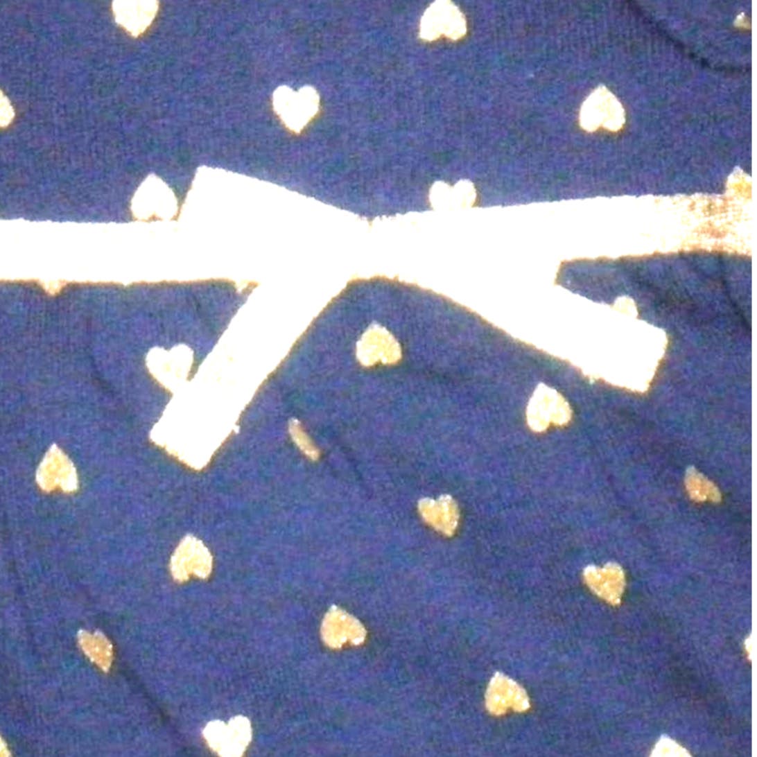 3T Carter's 2-Piece Blue Fleece Top w/ Gold Hearts w/ Gray Leggings