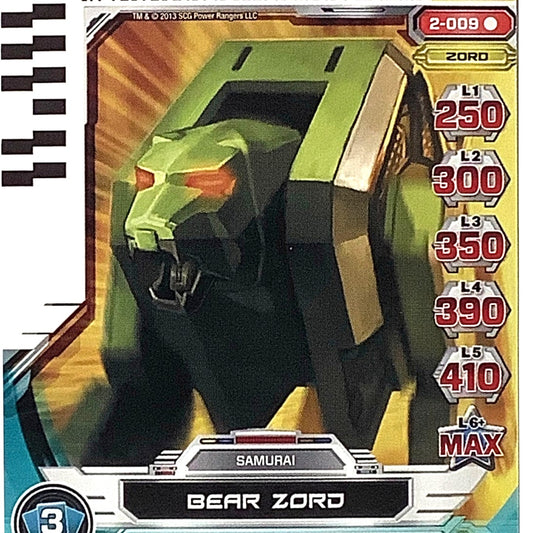 Bear Zord [RARE] 2-009, Guardians of Justice Power Rangers 2013