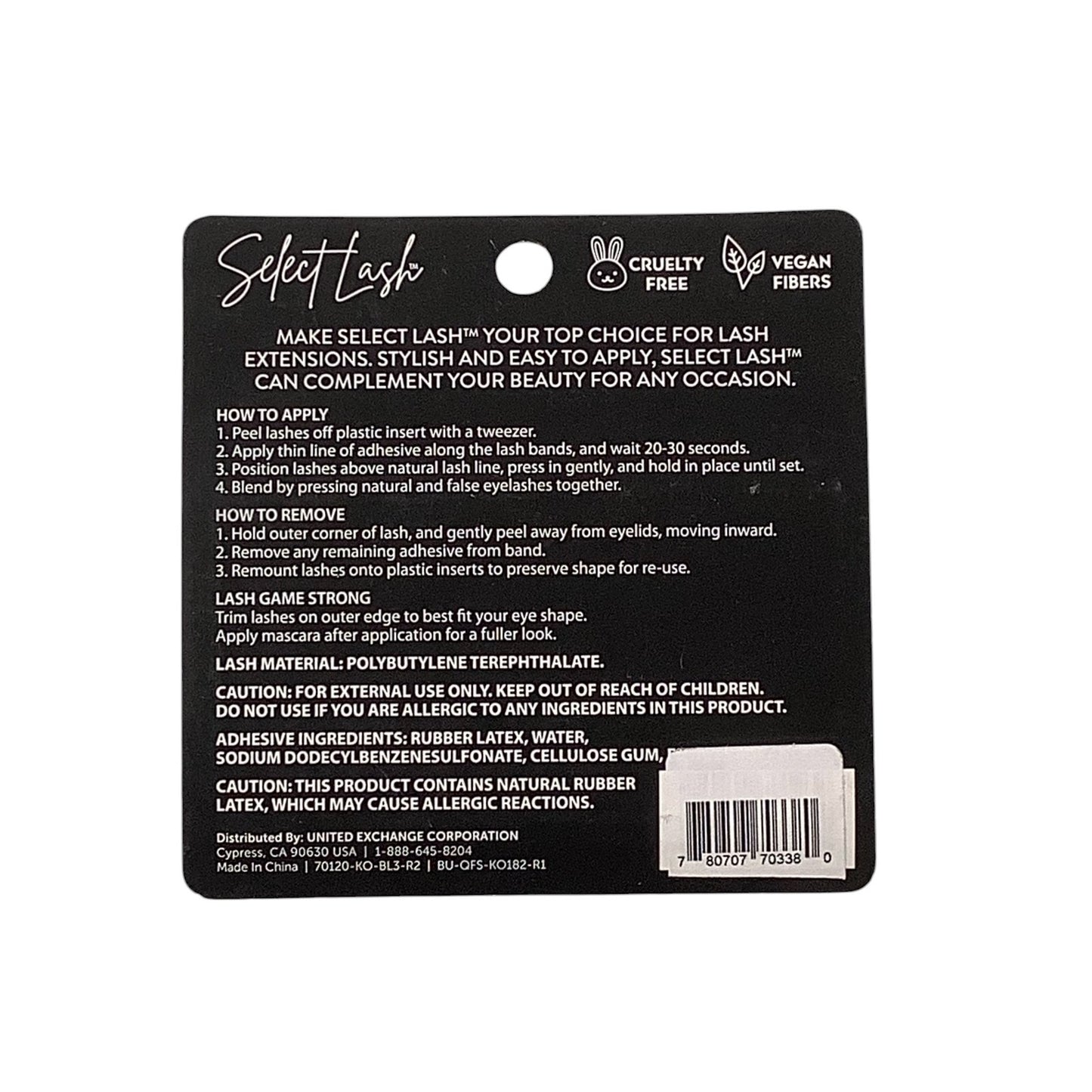 3-PK Select Lash, Flirt Eyelashes w/ Glue, Paraben & Cruelty Free, Vegan Fibers