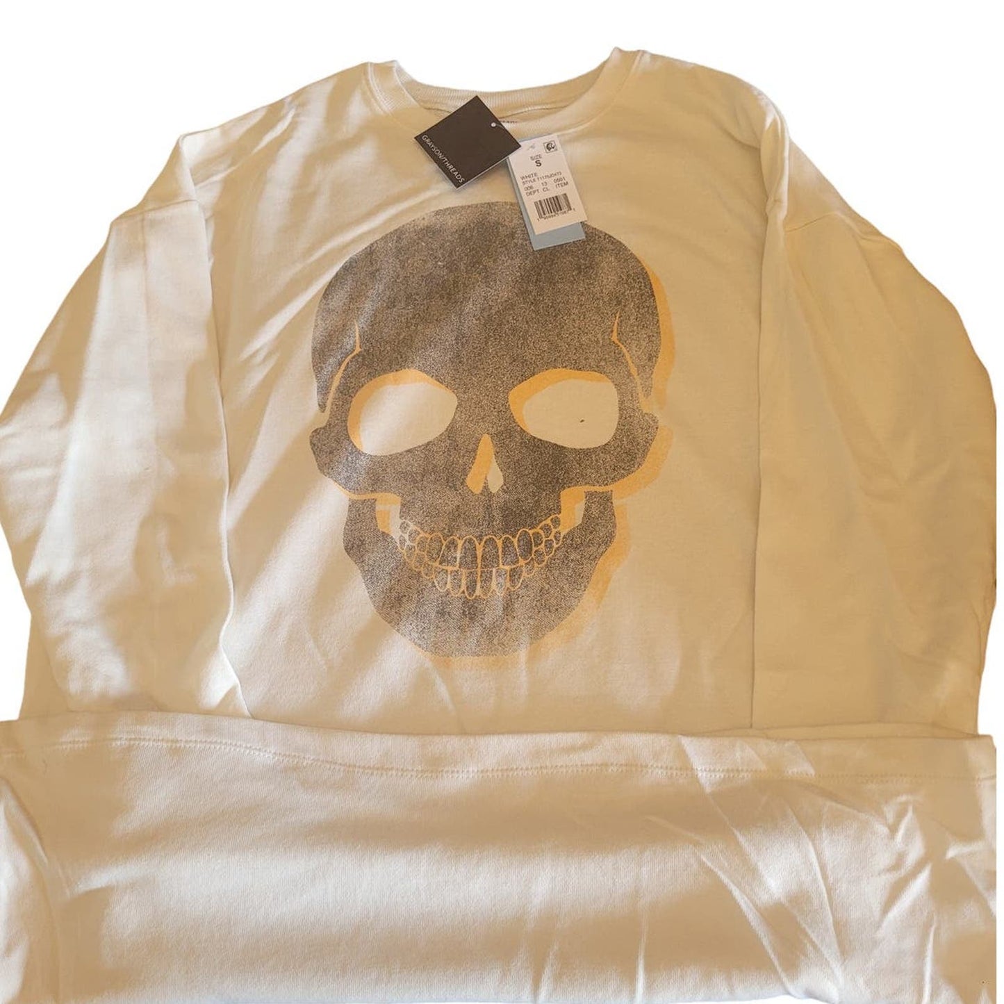 Grayson Threads Women's LRG Skull Crew Neck Long Sleeve Graphic Sweatshirt Dress