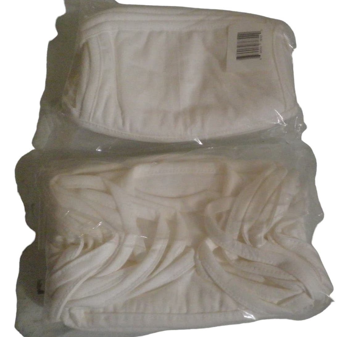 804 Ct.- Reusable Fabric Mask, 67 PKs of 12, 2-Layer, White, 100% Cotton [Clearance Item, Local Pickup for $25 per case in Cropwell, AL 35054]