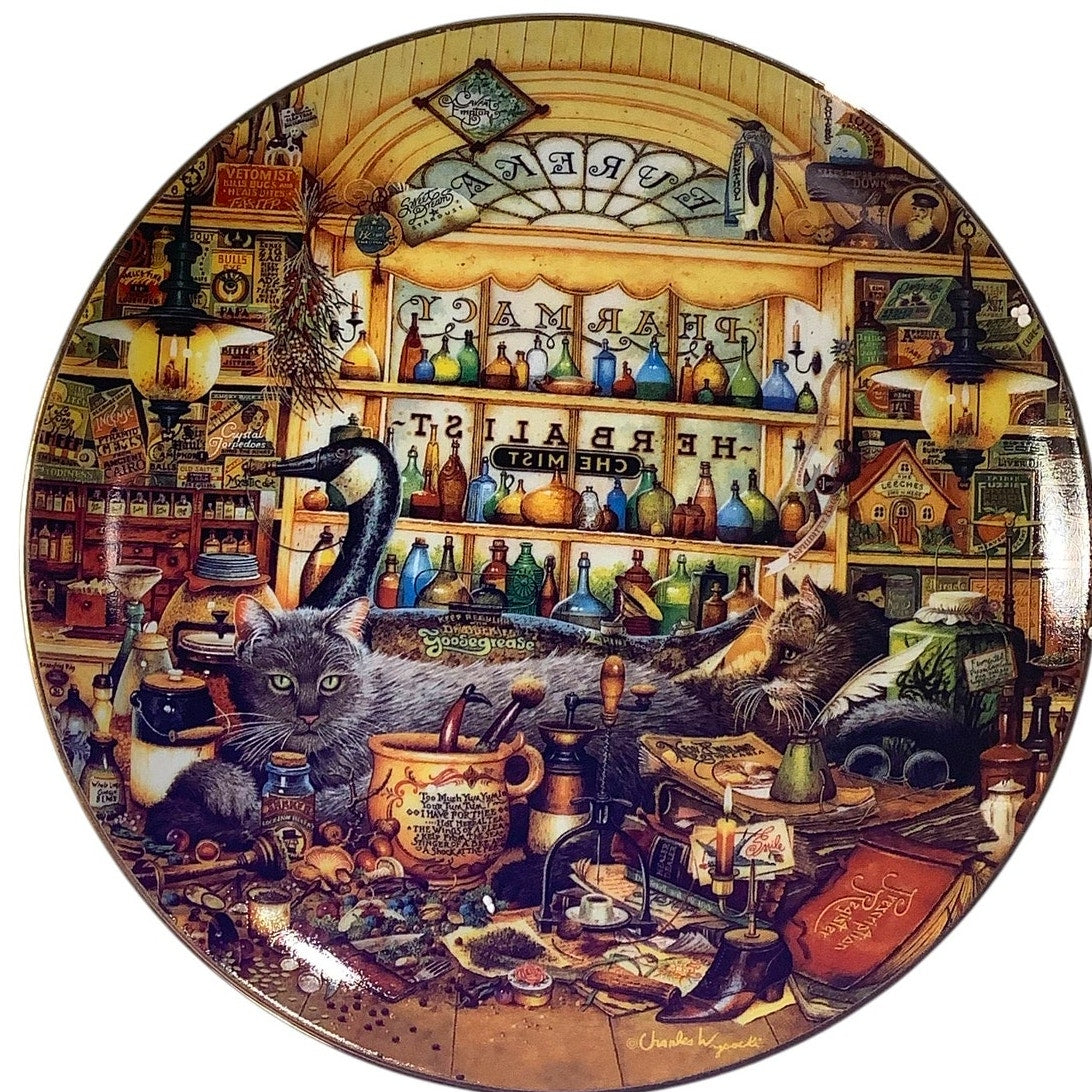 Collector's Plate: Elmer and Loretta, Purr-fect Places, C. Wysocki, BradEx 1999