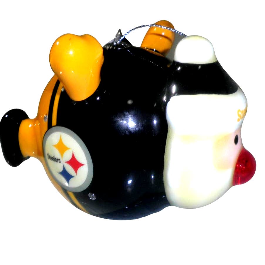 Pittsburgh Steelers NFL Licensed LED Santa and Snowman Christmas Ornaments