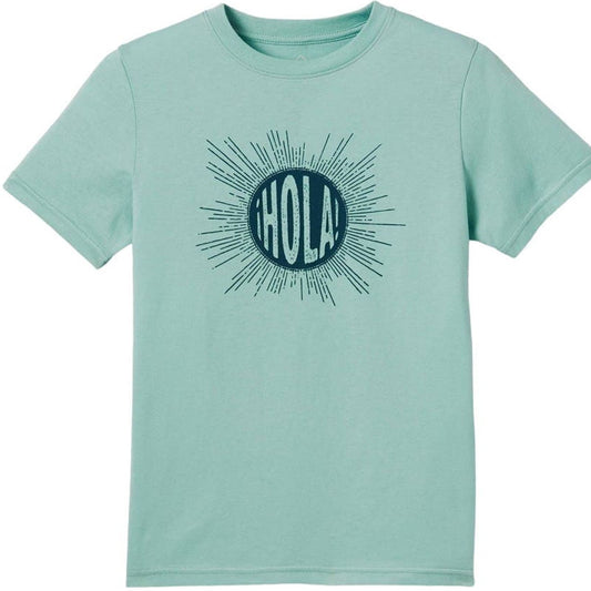 Men's Sunburst ¡HOLA! Shirt, Size Small, Color: Blue/Mint, 100% Cotton Tee